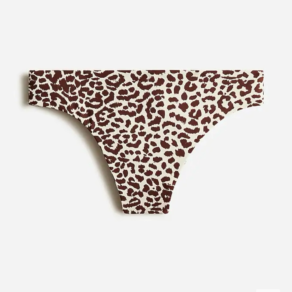 J. Crew Brown High-rise Bikini Bottom in Leopard Print Size 3X NWT